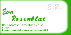 eva rosenblat business card